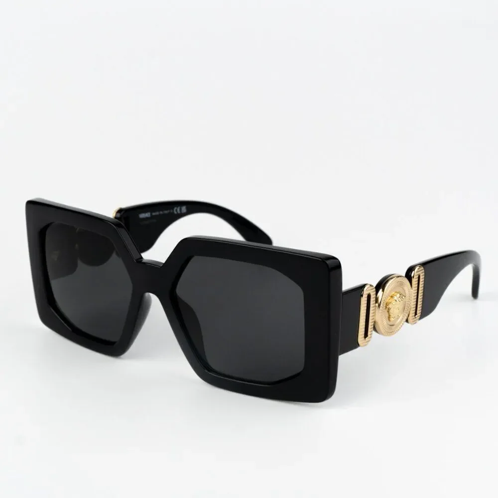 NEW Versace VE4478U GB1/87 Black Dark Grey Square Women Sunglasses
